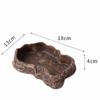 New Simulated Rock Reptile Food Bowl Multiple Size Habitat Decor Lizard Food Dish Anti-slip Base Pet Reptile Feeder Pet Supplies