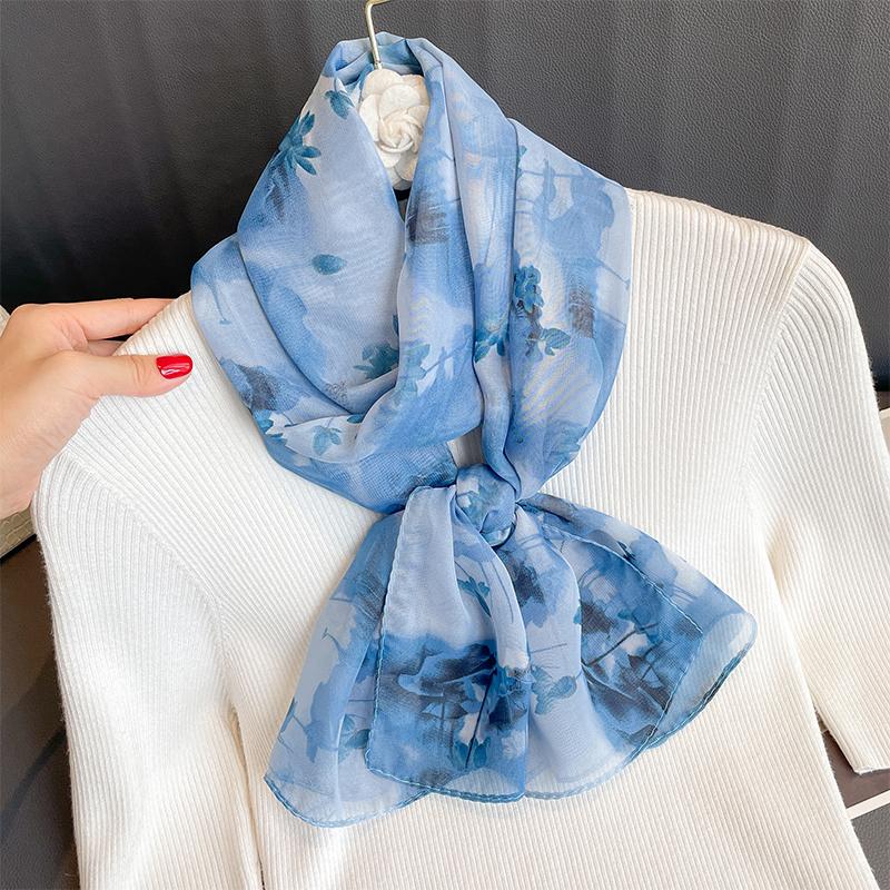 New Fashion Spring/Summer Women Print Headband Beach Chiffon Scarf Shawls Female Long Wraps Panama Beach Sunscreen Hijab