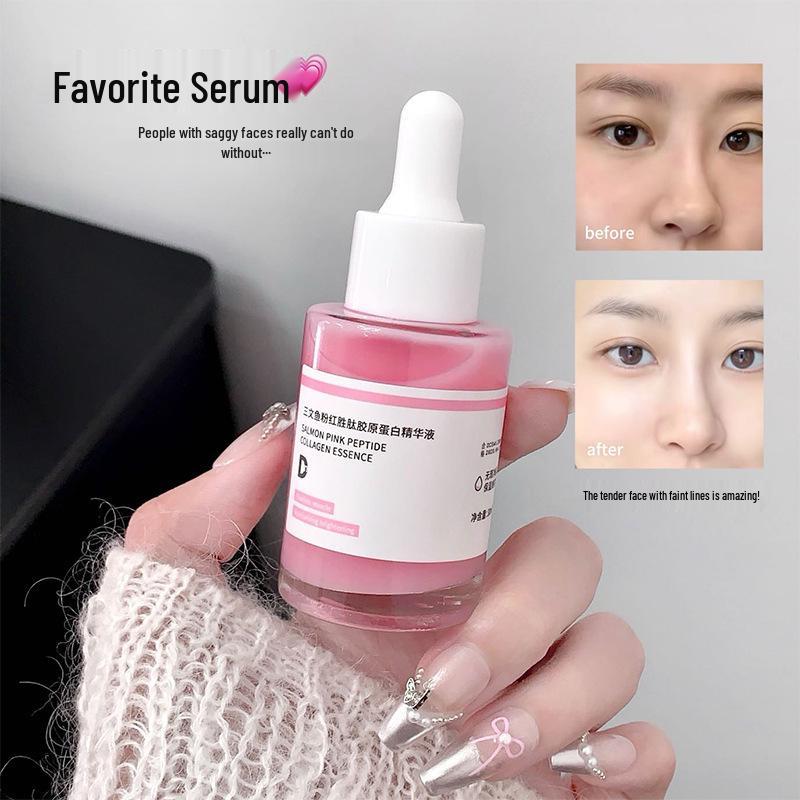 DN Salmon Pink Peptide Collagen Serum: Brightens Skin, Enhances Radiance, Easily Absorbed.