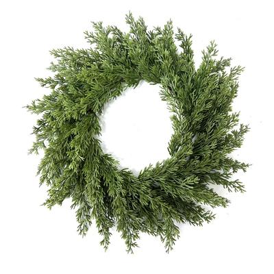 Künstliche Simulations-Grünpflanzen, Kiefern- und Zypressen-Blumenkränze, Weihnachts-Hängedekorationen und künstliche Pflanzendekorationen für Ladenfronten