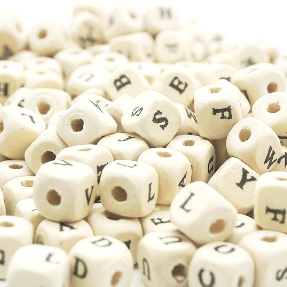 

Letter Wooden Randomly Mixed Alphabet Beads 8/10MM Eco-Friendly DIY Wood Round Loose Beads for Jewelry Makeing Dia 8mm 100pcs