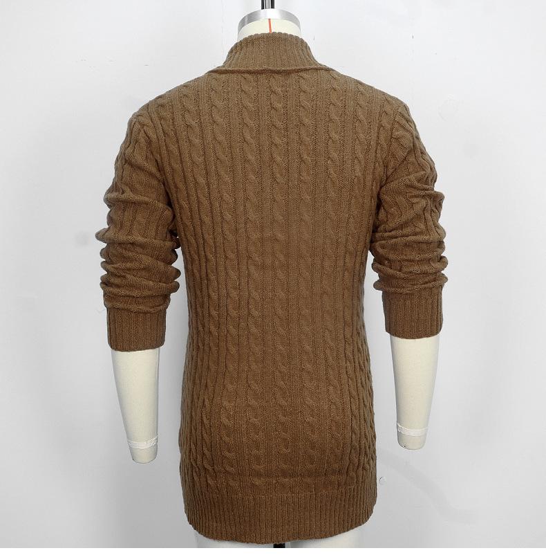 Autumn Winter Men's Long Knitted Cardigan Shawl Collar Form Fitting Long Sleeve Cardigan Casual Button Down Cardigans Knitted Sweaters Jacket for Men