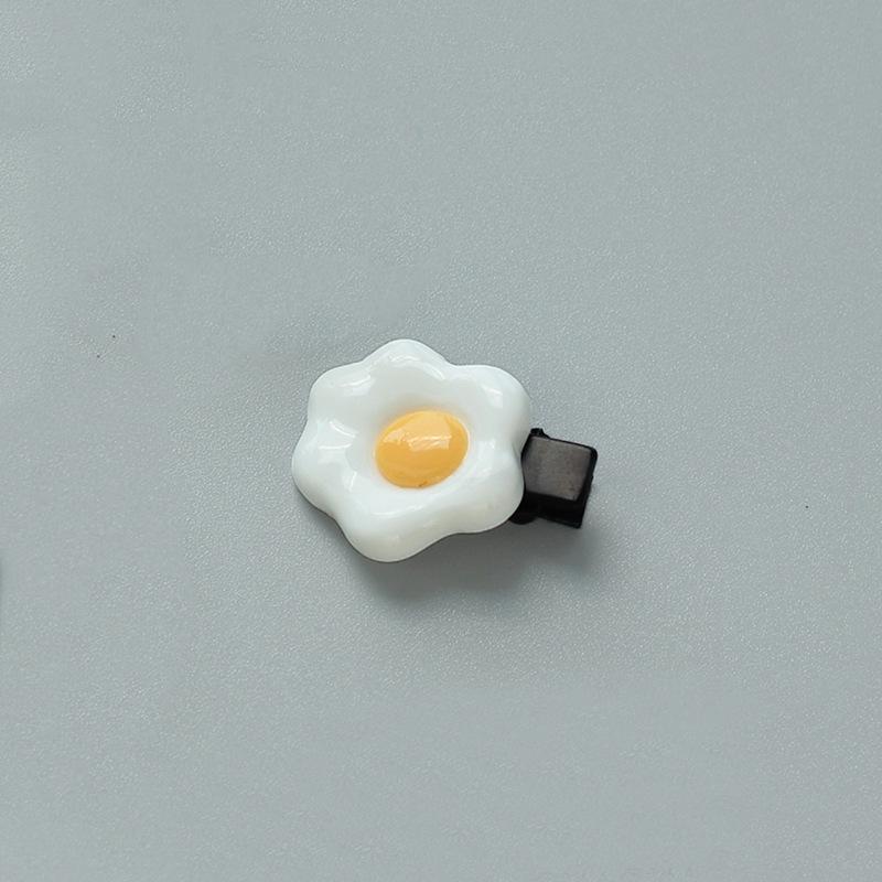 Funny Breakfast Food Hair Band Clips Dumpling Pouched Egg Elastic Hair Tie Woman Girl Gift Accesories Scrunchie