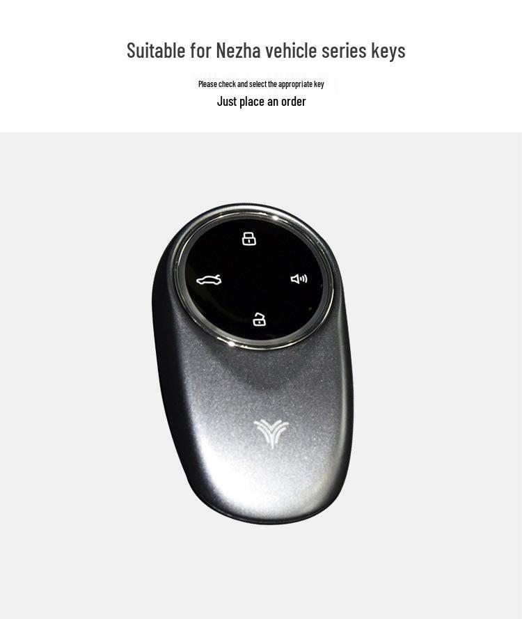 Nezha S/X/GT Electric Vehicle Suede Key Cover - Full Wrap with Buckle, Fits 25 Models