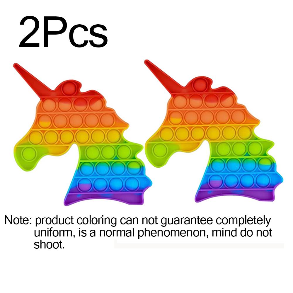 2Pcs Hot Push Bubble Fidget Toys Sensory Autism Special Needs Stress Reliever Squeeze Decompression Toy Fidget Toys For Kids