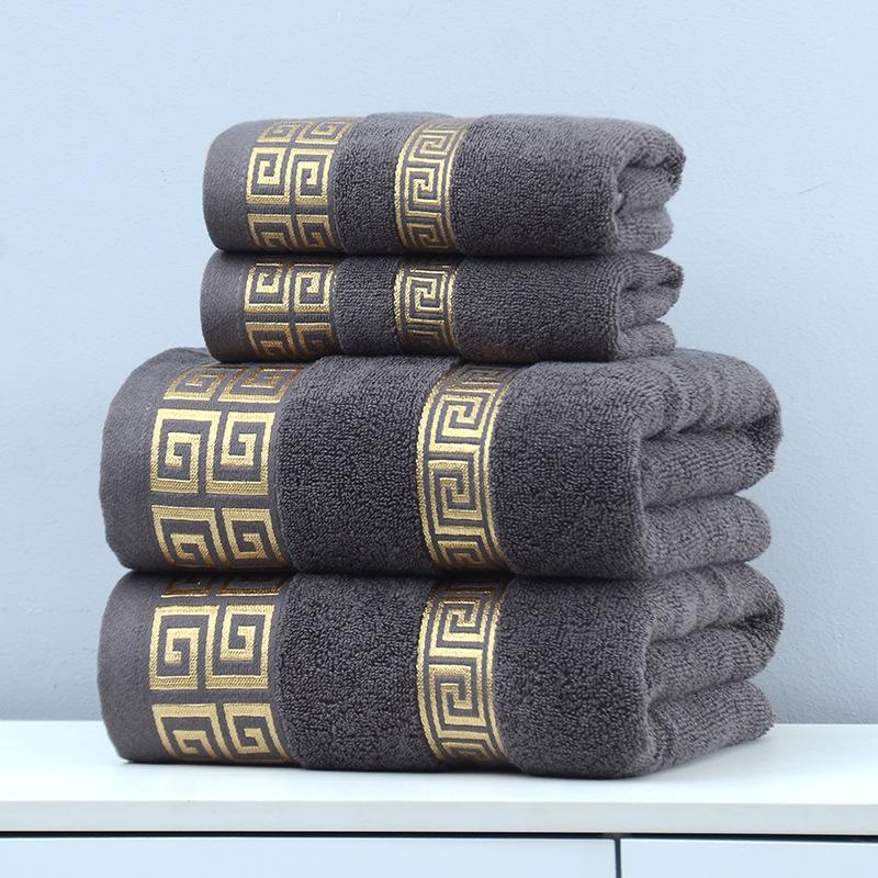 Baumwoll-Export Großes Badetuch, Baumwoll-Gesichtstuch-Set, Geschenk Saugfähiges Röhren-Badetuch