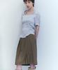 Youth Pleats Midi Skirt - Beige