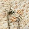 New Brooches Punk Skull Shirt Collar Pins Retro Fashion Men and Women Steampunk Charm Palm Universal Retro Chain Brooch