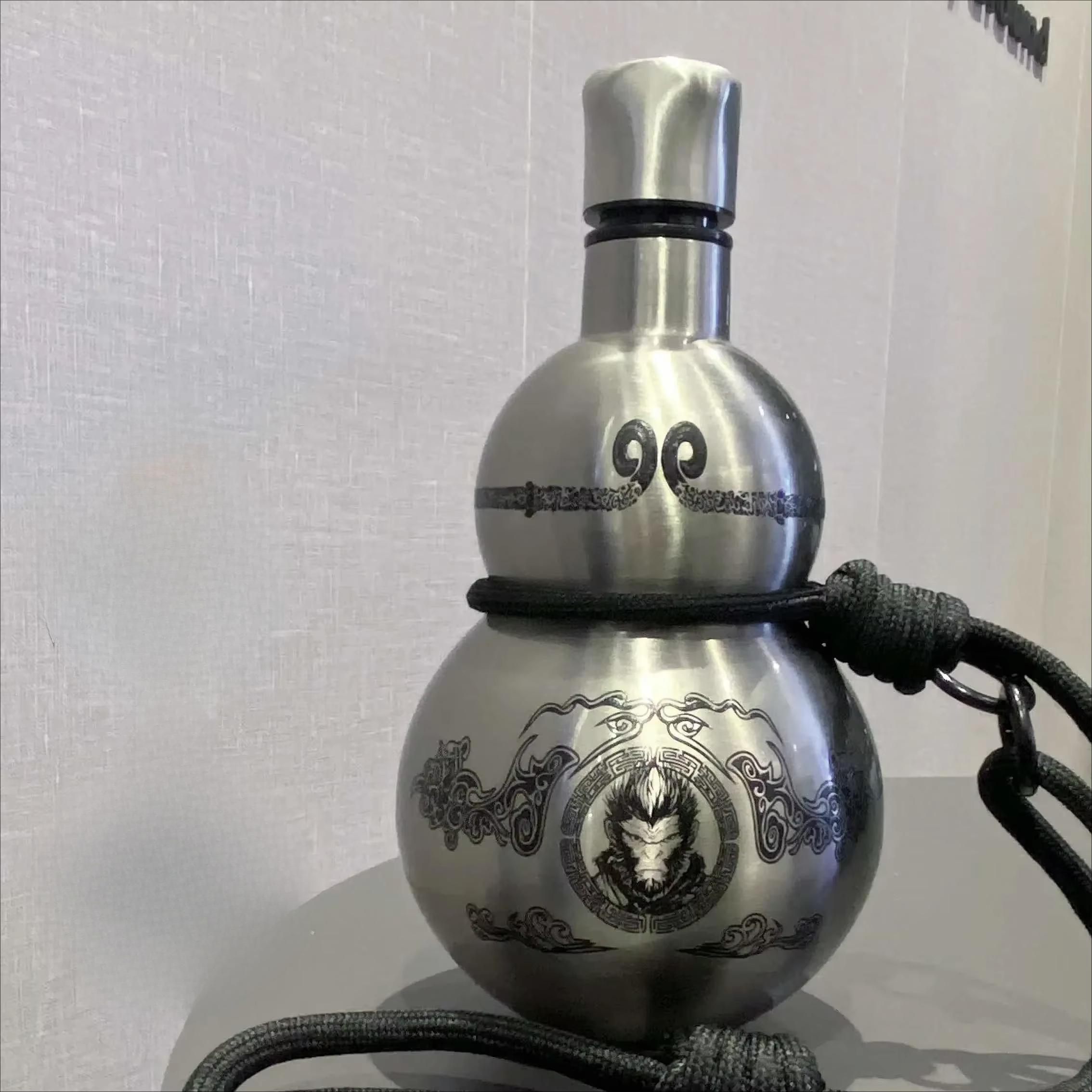 Myth Stainless Steel Gourd Thermos Cup Wine Bottle Kettle Outdoor Portable Sports Water Cup 500ML