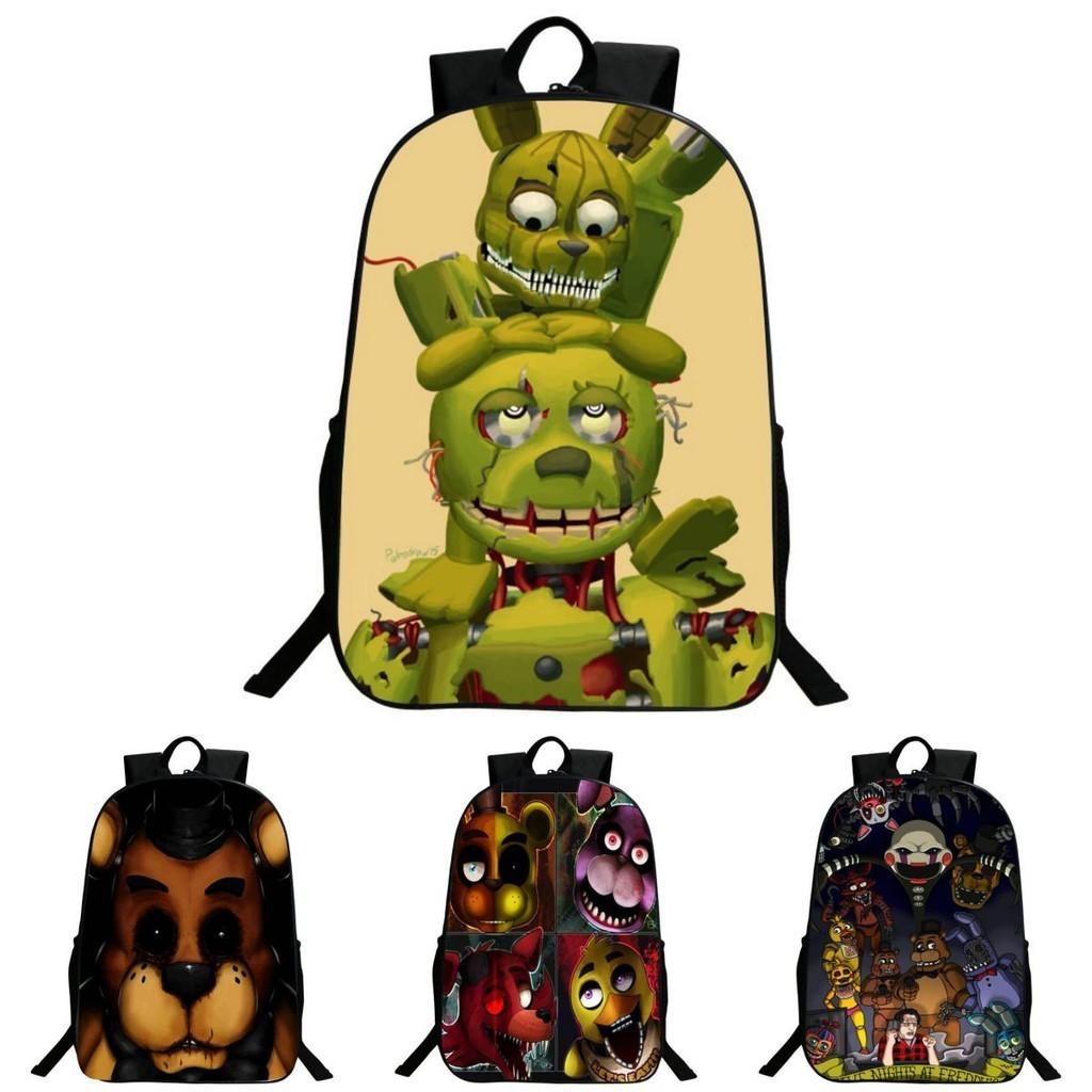 Vibrant Five Nights At Freddy's Backpack With Anime Pattern For Kids And Students