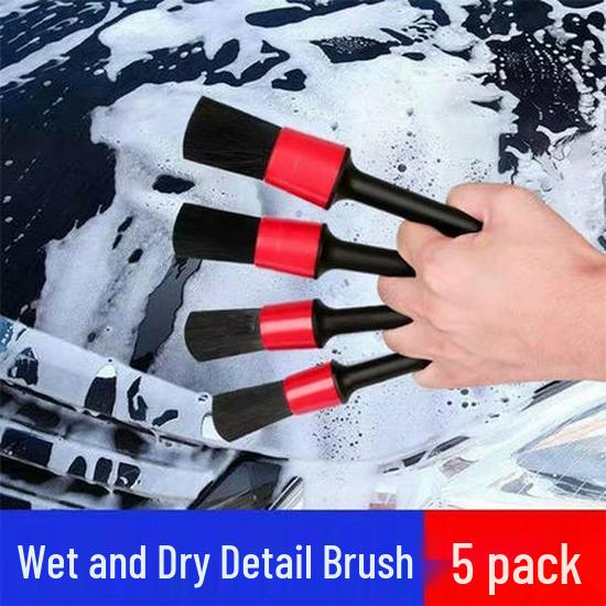 5-Piece Multi-Functional Car Detailing Brush Set for Air Vents, Crevices, and Maintenance