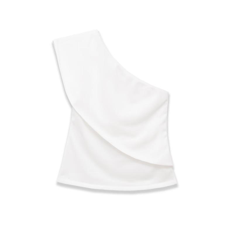 2026 Spring European & American Style Off-the-Shoulder Asymmetrical Top Medium