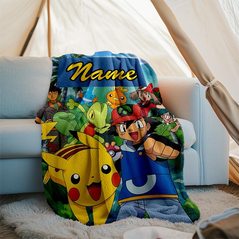 Customizable Pika Throw Blanket – Personalized Name, All-Season Cozy Snug Blanket, Machine Washable, Personalized Blanket