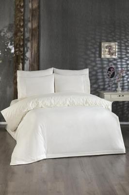 Σετ Παπλωματοθήκη Tadim 6τμχ, Παπλωματοθήκη 200x220, Σεντόνι 240x260 Βαμβακερό ύφασμα, Πλήρες μέγεθος, Κρέμα διπλού μεγέθους