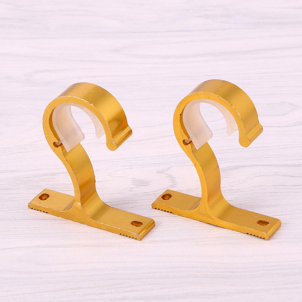 Curtain Bracket Rod Ceiling Brackets Rods Hook Hanger Walls Aluminum Alloy Double Hooks For