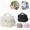 Detachable Strap Lunch Tote Quilted Puffer Lunch Storage Multi-functional Thermal Bag  School