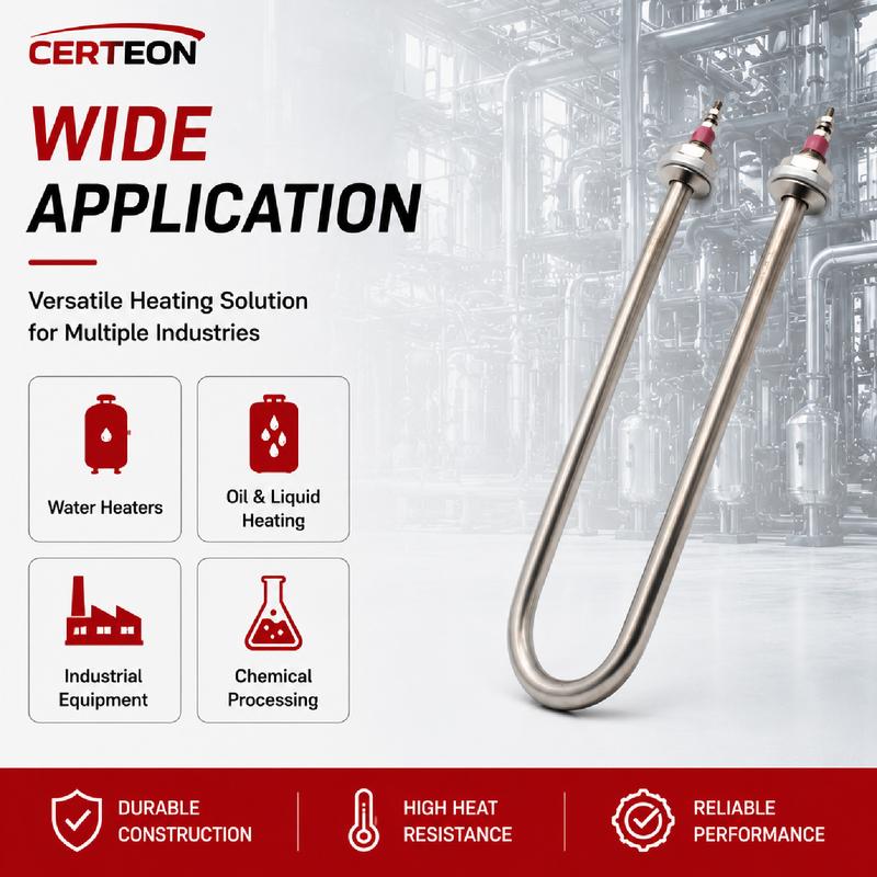 304 Stainless Steel U Shape Heating Element for Water Tank Rice Steamer Boiler Immersion Heater Tube 10mm 12mm 220V 380V