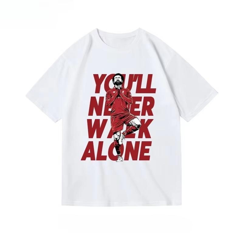 New Premier League Football Liverpool Reds Stylish and Casual High-quality Graphic Printed Round-neck Short-sleeved T-shirt