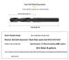 High-Speed Steel 1/2 Inch Reduced Shank Drill Set for Drilling and Reaming with Straight Shank Twist Drills
