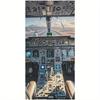 1Pc Airplane Cockpit Beach Towel Aviation Print Pilot Design Quick Dry Soft Microfiber Bath Towel For Men Travel Lovers