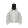 Trendy DIY Plain Zipper Hooded Sweatshirt for Men & Women - Double Hood, Perfect for Spring and Autumn
