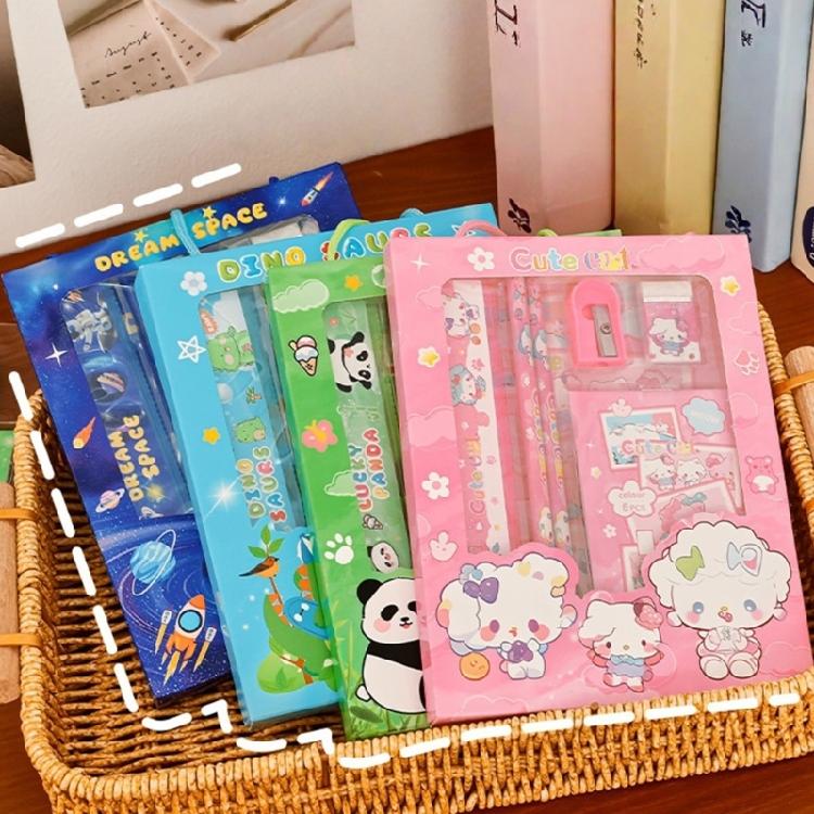 6Pcs Interactive Study Gift Box Educational Supplies Youngly Learners Homework Helper Kids Study Reward Stationeries Set
