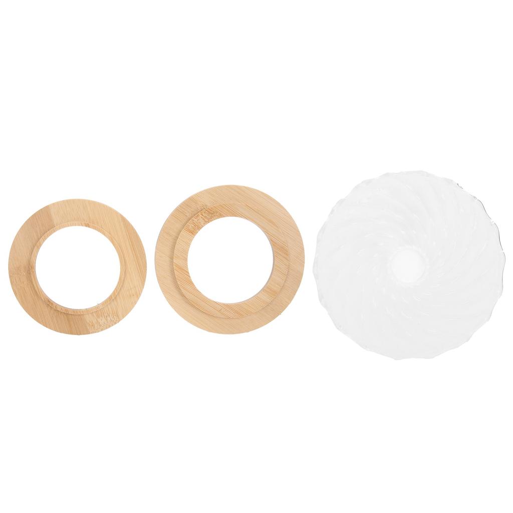 Pour Over Coffee Dripper Cone Filter Cup Coffee Maker Accessories with Wood Base Home Office Use