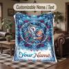 Winter Snow Theme Throw Blanket Custom Name Text Personalized Blanket Soft Cozy Blanket for Home Sofa Bed