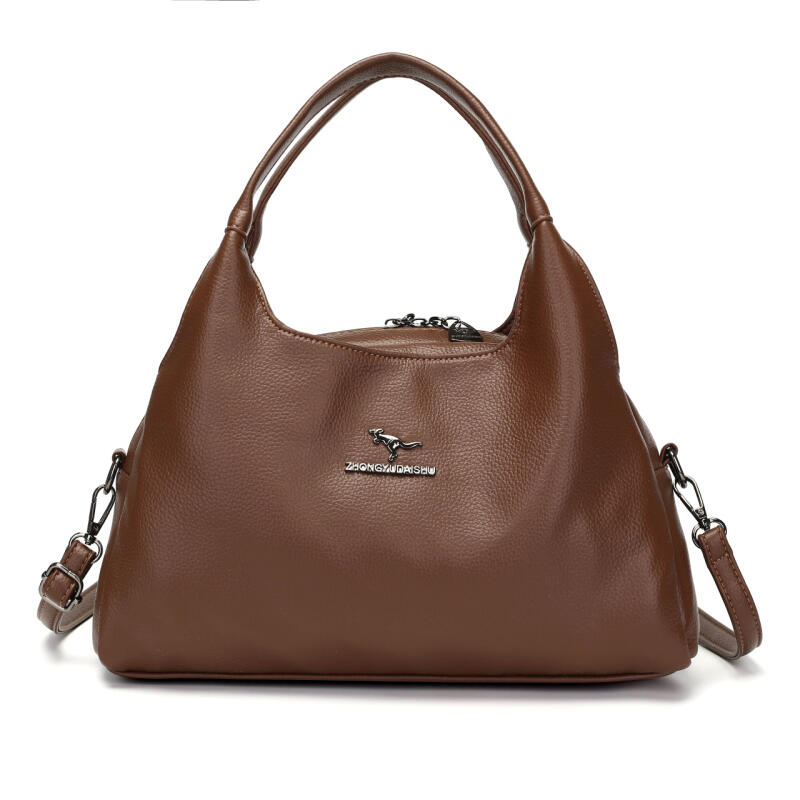 Faux Leather Shoulder Bag for Women Fashion Handbag коричневый