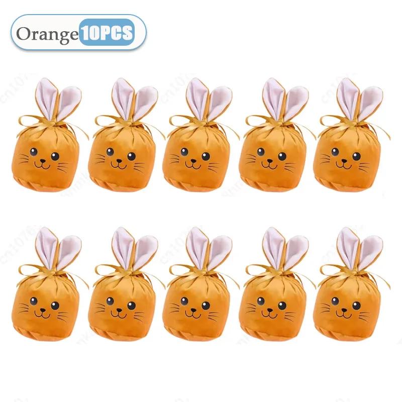 1-40 Stück Hasentüten mit Hasenohren Weiche Samt-Geschenktüten Niedliches Hasenlächeln Perfekt für Zucker Süßigkeiten Osterdekoration und Geschenkverpackung