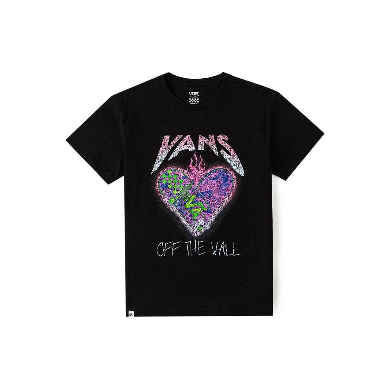 (WMNS) Vans Heart Graphic T-shirt Black Women s VN000KPEBLK XS