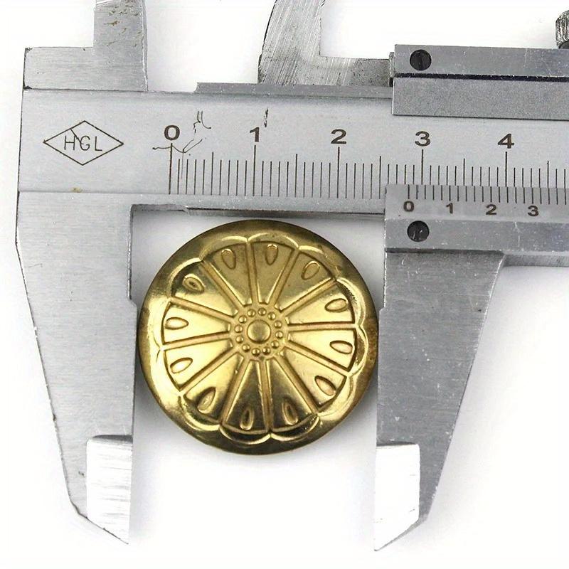 Brass Screwback Conchos Rivets Flower Star Decorative Buttons for Leather Craft Wallet Bag Saddle Belt Decor