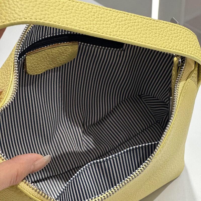 Dou Xiaozhu Premium Leather Pillow Crossbody Bag