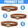 Women Western Belt Engraved Bull Metal Buckle Pants Belt Unisex Cowgirl Belt