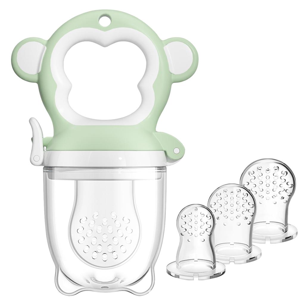 Massaggiagengive per frutta solida/congelata per neonati, giocattolo per la dentizione 4M+, sacchetto e massaggiagengive in silicone senza BPA, sollievo dalla dentizione