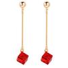 1 Pair Women Fashion Long Dangle Rhinestone  Earrings Eardrops Jewelry for Wedding