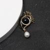 Brooches For Women Rhinestone Enamel Eyes Office Causal Brooch Pins Gifts Waterdrop Crystal Eyes