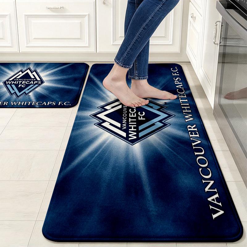 Vancouver Whitecaps FC Flannel Kitchen Mat Christmas Soft Area Rug Non Slip Floor Carpet Home Decoration