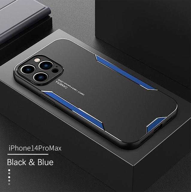 

Роскошный противоударный металлический матовый чехол для Iphone 14 12 13 Mini 11 Pro Xs Max X Xr 6 7 8 Plus Se Armor Bumper Тонкий кожный чехол Funda For iPhone 14Pro