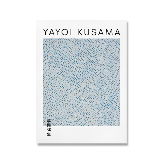 

Абстрактная выставка Яёи Кусама, картины на холсте, плакаты японского художника, принты, настенные художественные картины для декора гостиной, Куадрос 50X70cm Unframed