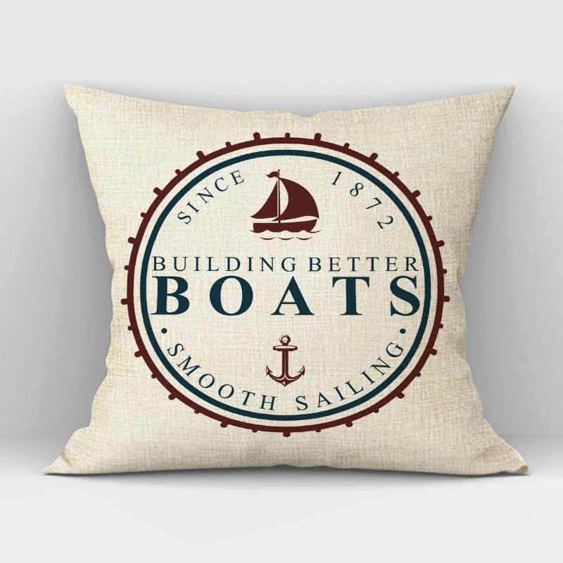 Navigation Anchor Ship Throw Pillows Cover Bedding Camping Hotel Office Pillowcase Ocean Cushion Cover for Home Decor