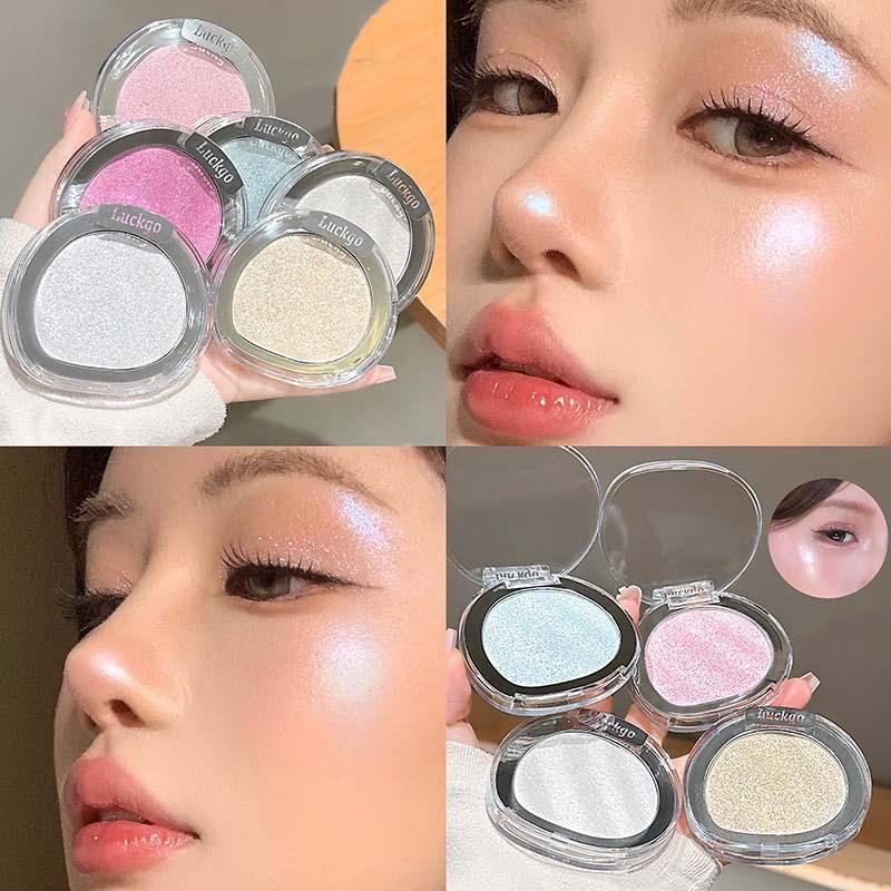 Long-lasting Waterproof Fine Shimmer Highlighter Natural Glossy Effect Brighten The Contour and Modify The Face