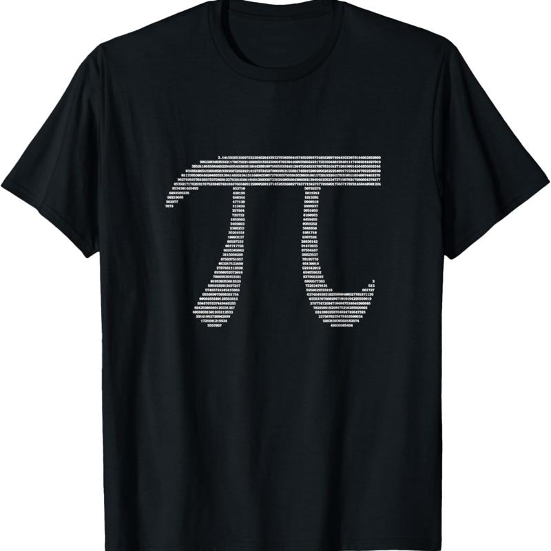 Pi Symbol Filled With Digits Irrational Number Math T Shirt