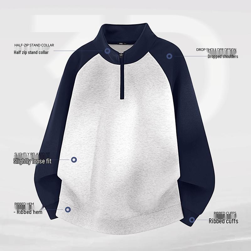 Jeep Men's Half-Zip Stand-Collar Sport Pullover