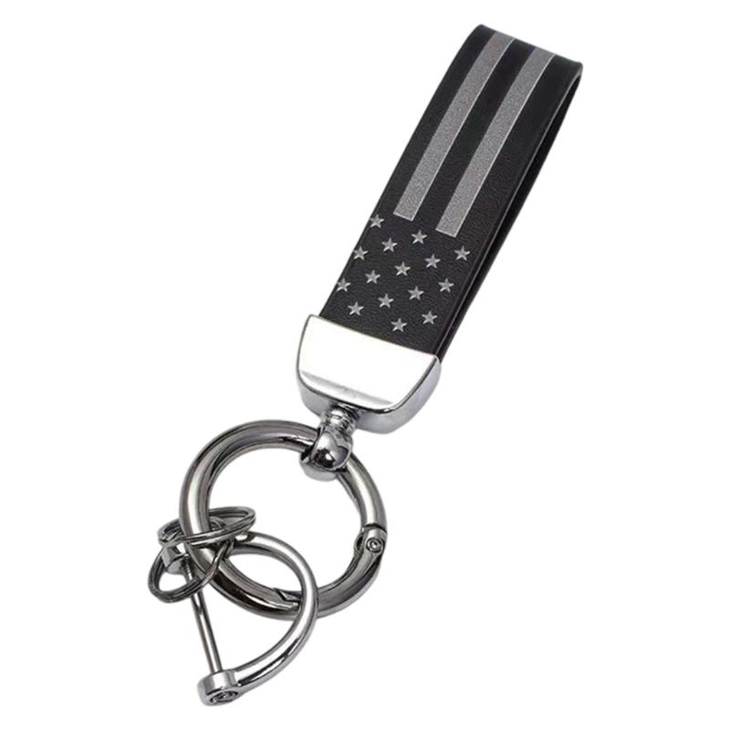 Amerikanische Flagge Leder Anhänger Schlüsselanhänger Charme Schlüsselkette Geldbörse Dekorationen Amerikanische Flagge Auto Schlüsselanhänger