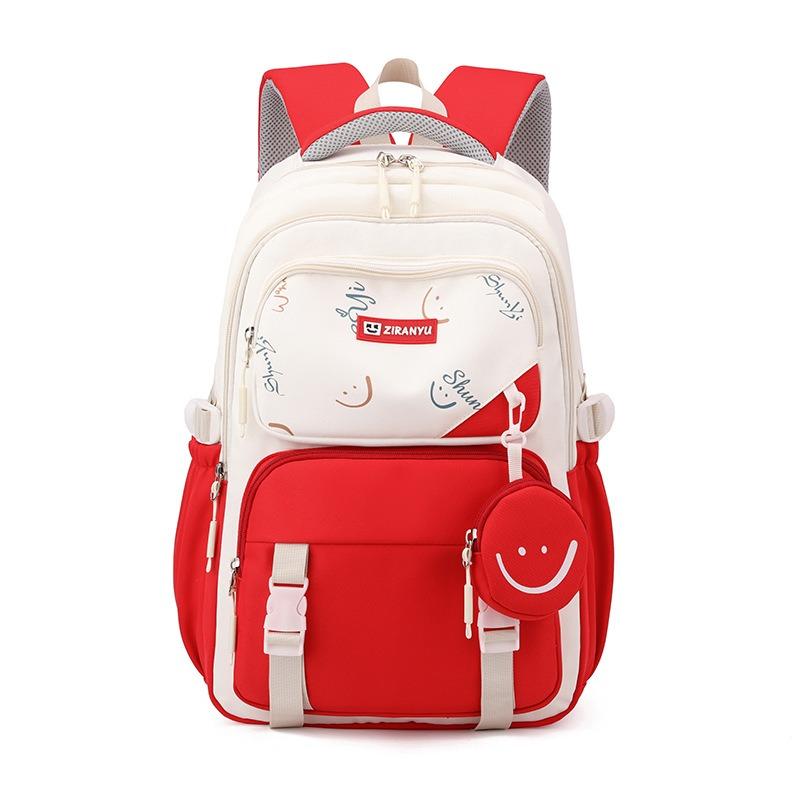 Zaini Scolastici per Ragazze delle Scuole Medie Superiori Semplice Grande Capacità Zaino da Viaggio Nero Bianco Leggero Zaino per Studenti Universitari