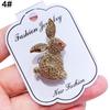 Women Rhinestone Inlaid Fox Butterfly Rabbit Animal Brooch Pin Corsage Jewelry