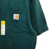 Carhartt Short Sleeve Pocket Pocket T Big Silhouette Big WORKER POCKET Hunter Green Size S T-shirt T-shirt S/S T-SHIRTS(K87)