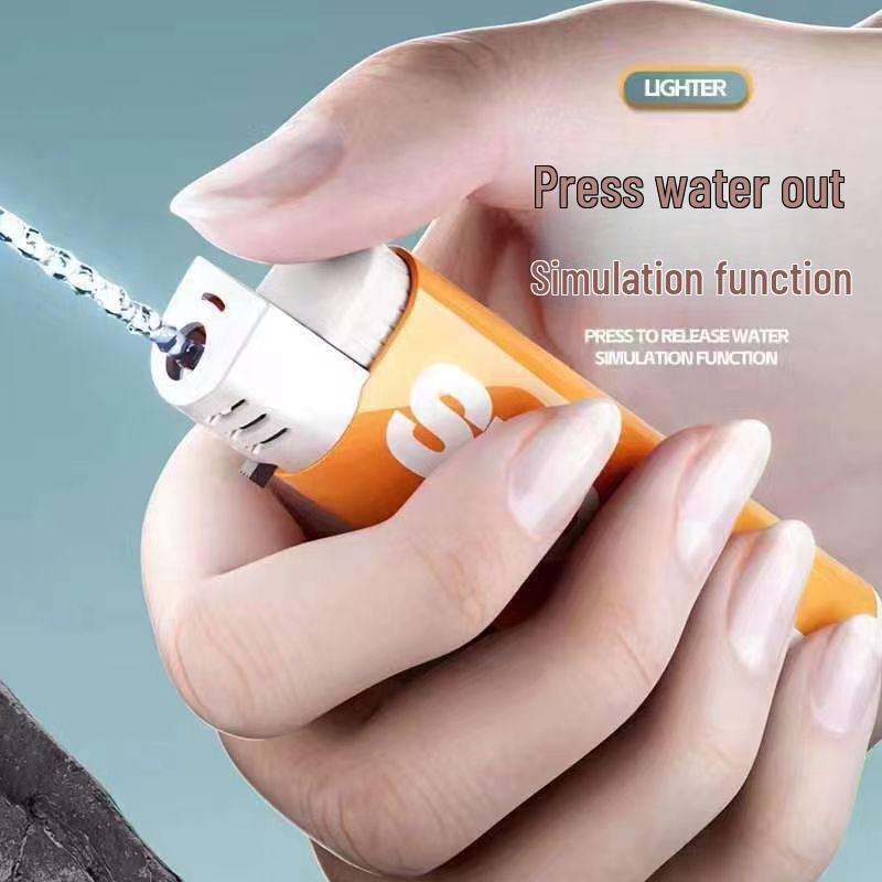 Trick Water Gun Lighter: Adult Prank Toy for Spraying