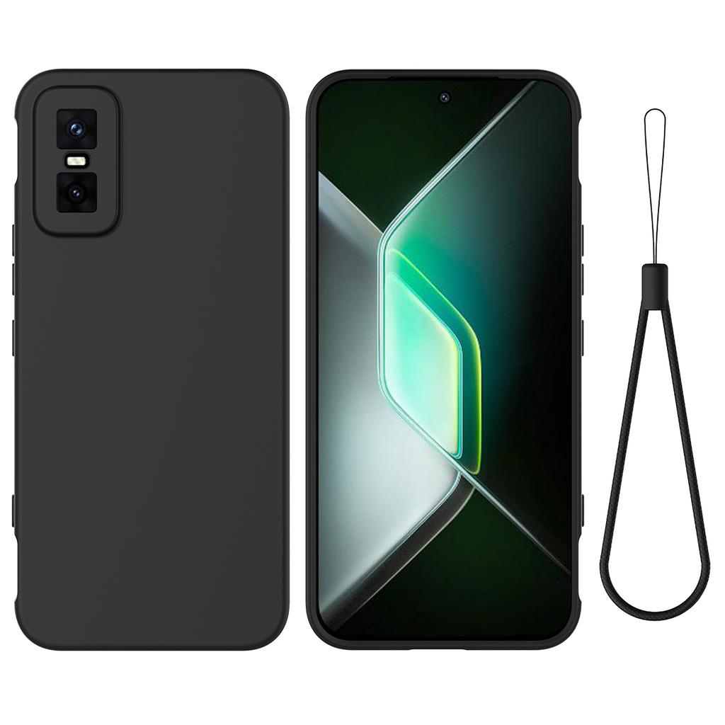 For Infinix GT 30 Pro 5G Liquid Silicone Case Phone Back Cover with Hand Strap